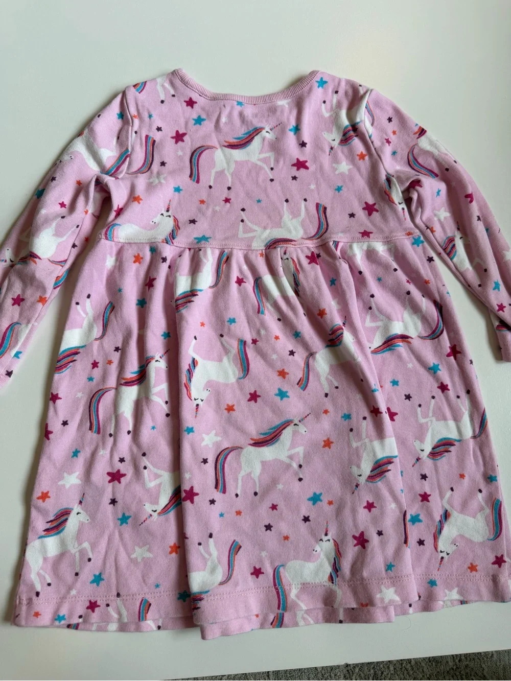 Hanna Andersson Unicorn Print Long-Sleeve Dress